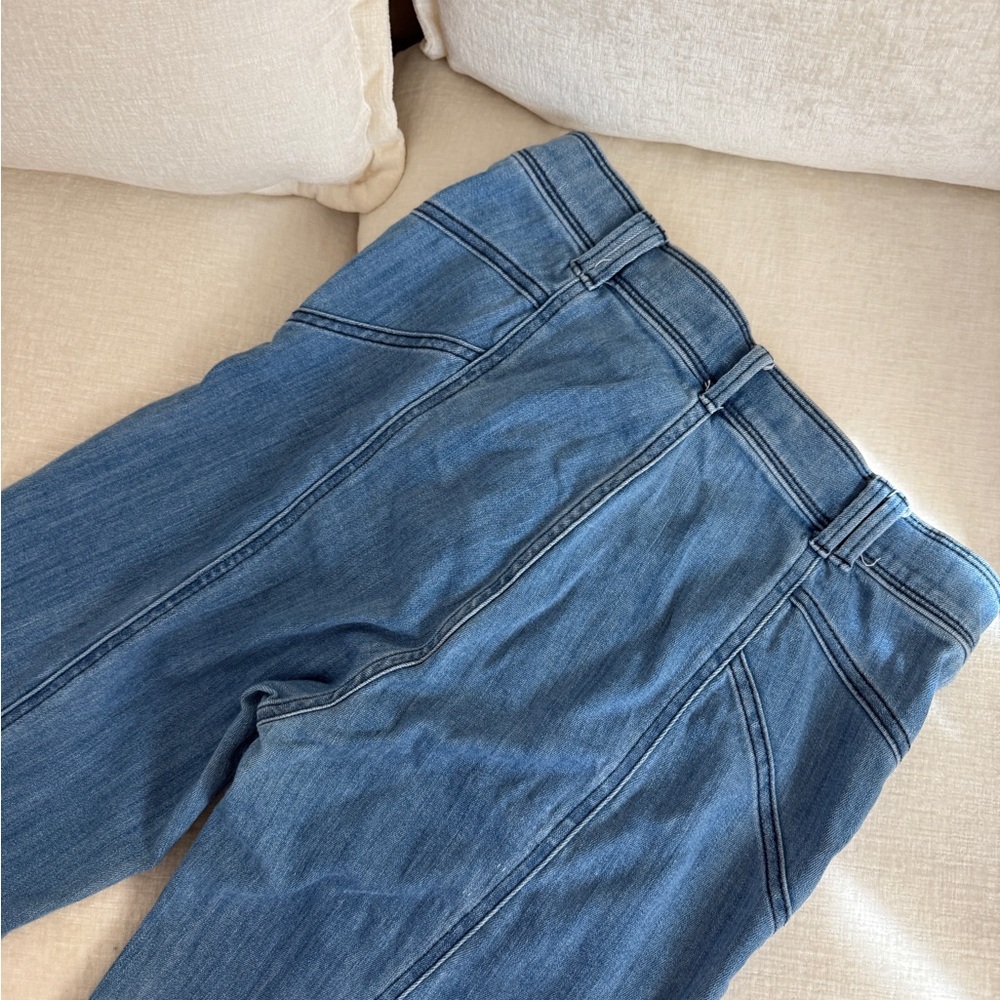 Express Denim Flare Jeans in Blue - Picture 8 of 8